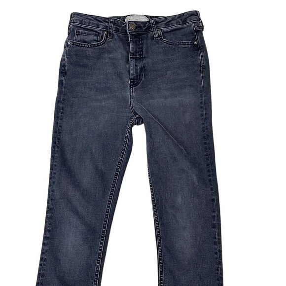 Free People Jeans Skinny Faded Denim Dark Gray Size 28 - Picture 1 of 11